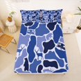 thumbnail image 5 of Manfei Jungle Animal Queen Sheets,Rustic Camo Queen Sheet Sets,Blue,4 Pieces,1 Flat Sheet, 1 Fitted Sheet and 2 Pillowcases, 5 of 6