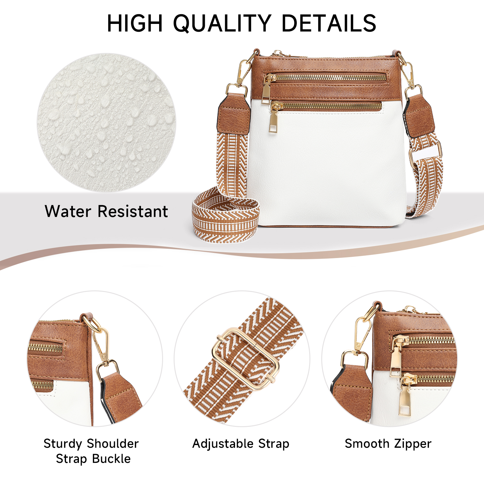 SENDEFN Crossbody Bags for Women Soft Leather Shoulder Bag, Spacious Cross Body Bag Women with Adjustable Straps