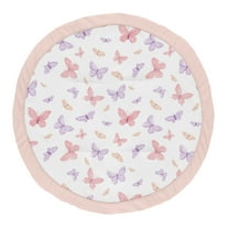Sweet Jojo Designs Butterfly Blush Pink and Purple Girl Baby Tummy Time Play Mat