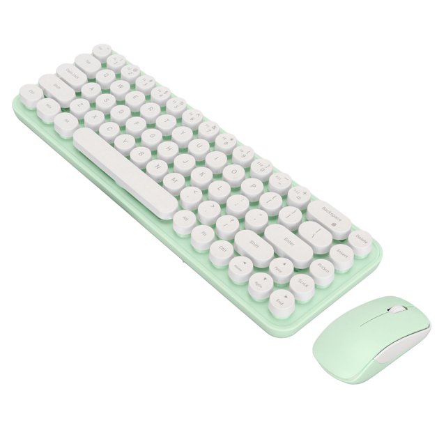 Retro Typewriter Keyboard and Mouse Combo, 68 Keys 2.4GHz Gaming Keyboard, 800 1200 1600 DPI Adjustable Mouse, Battery Powered, for for Vista OS