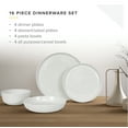 thumbnail image 3 of Table 12 16-Piece Natural White Bone China Coupe Dinnerware Set, Service for 4, 3 of 7
