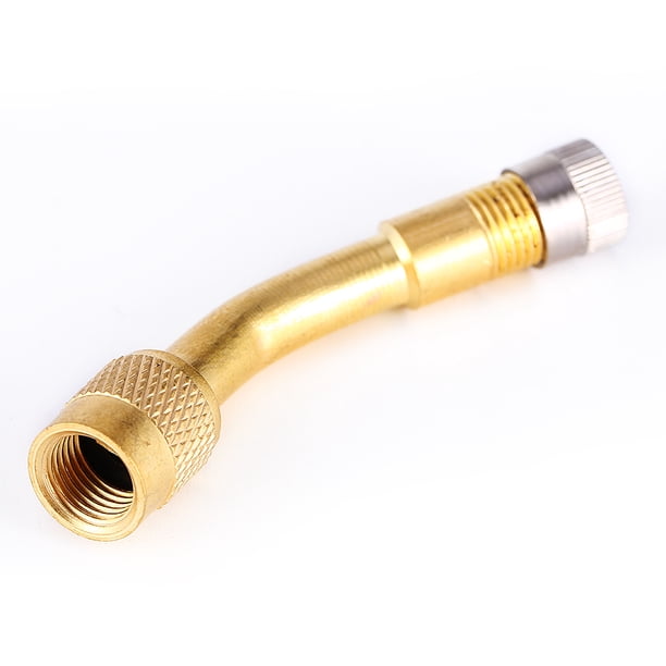Adaptador de extensión de vástago de válvula de neumático de latón, 1 adaptador de extensión de válvula de neumático de ángulo de 135 grados, piezas de automóvil de aspecto llamativo