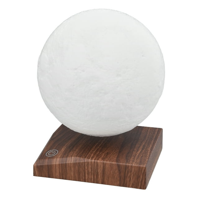 Levitating Moon Lamp 3D Printing LED Moon Night Light With Wood Plate 3 Color Gradual Change For Decor Creative Gift Science Toy US 100-240V