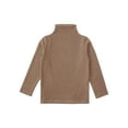 thumbnail image 2 of Aislor Kids Boys Girls Long Sleeve Thermal Top Fleece Lined Warm Baselayer Turtleneck T-shirt A Coffee 2-3, 2 of 7