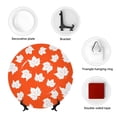 thumbnail image 4 of Salouo Bright Autumn Leaves Charm Pattern Bone China Decorative Plate,Holiday Decor Decorative Ceramic Plates with Stand Elegant Home DéCor for Hallway/Living Room/Bedroom-10in, 4 of 6