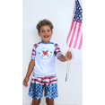 thumbnail image 3 of Azul Swimwear Vintage Americana Rash Guard Red White Blue Size XS, 3 of 3