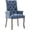 Neutral Blue, variant on Tufted Dining Chairs with High Back,Neutral Fabric Upholstered Kitchen Chair Rustic Solid Wood Legs,Farmhouse Side Chair with Arms Nailhead Trim for Dining Room (Neutral Blue, 1PC)