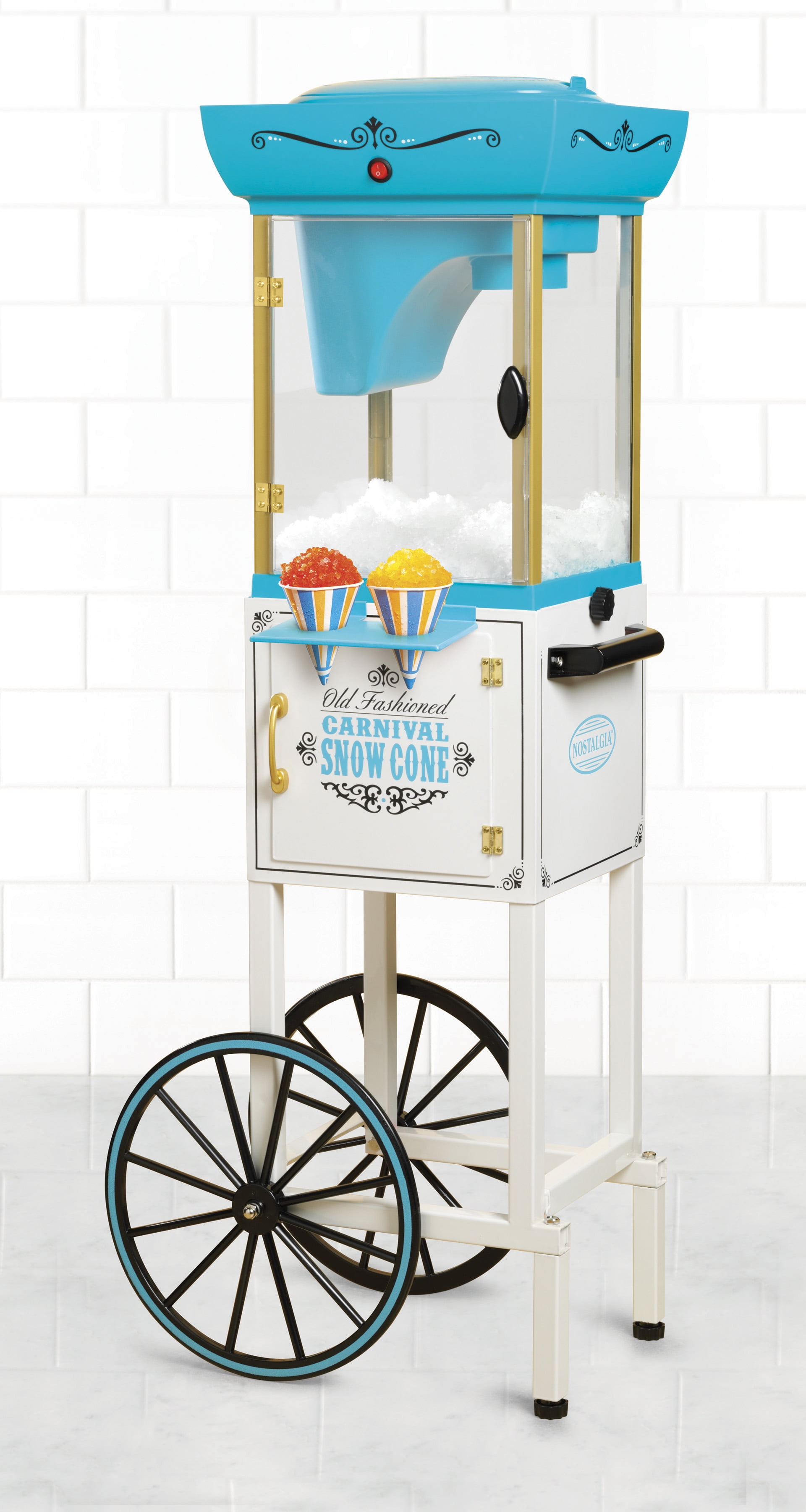 Vintage Series 48" Snow Cone Machine Cart, Electric FullSize Shaver