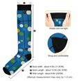 thumbnail image 3 of FORMRS Womens Knee High Socks Casual Long Thick Travel Daily Wear, 2 Pairs, Blue Abstract, 3 of 6