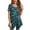 Turquoise Floral, variant on ENMAIN Tunic Tops for Women Plus Size Short Sleeve Tunics Loose Fit Dressy Summer Yellow Shirts XL