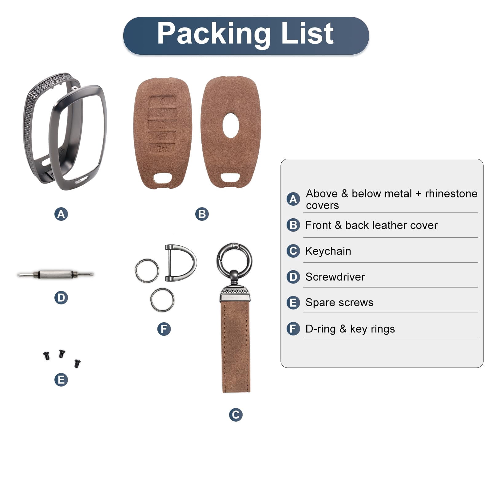 for Hyundai Key Fob Cover, Full Protection Key Case Shell Compatible with Hyundai Sonata Santa fe Tucson  5 Buttons