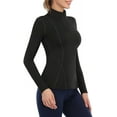 thumbnail image 3 of Women's Long Sleeve Thermal Workout Tops Zip Athletic Sweatshirt 1/4 Pullover Collar Sports Shirts, 3 of 6