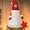 thumbnail image 1 of Topper de Sapin de Noël Gnome, Topper de Sapin Gnome à Paillettes Rouges, Topper Gnome Fait Main, Gnome Scandinave Père Noël, 1 of 5