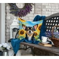 thumbnail image 4 of Chihuahua in Sunflowers Throw Pillow 18 in x 18 in, 4 of 5