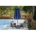 thumbnail image 3 of Twin 9' x 15' ft. feet Outdoor Patio Rectangular Market Umbrella - Blue, 3 of 7