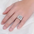 thumbnail image 4 of Silver & Stone Jewels 3 CT Round Cut Cubic Zirconia Pinky Men Band Ring 14k White Gold Plated, 4 of 4