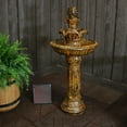 thumbnail image 4 of Sunnydaze Ornate Elegance Traditional Rustic Polyresin Solar Fountain with Battery, 4 of 7