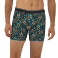 thumbnail image 2 of Xecao Owl Doodle Print Boxer Briefs for Men's Stretch Moisture-Wicking Underwear, Mid-Rise Classics breathable fabric, 2 of 7