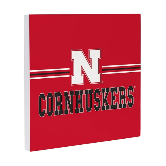 Nebraska Huskers 12" x 12" Wood Wall Sign