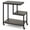 Gray + Black, variant on Spaco G-Shaped 3-Tier Side Table, Open Storage Shelves, 4 Universal Rolling Casters, White