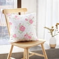 thumbnail image 5 of LALILO Throw Pillow Covers Colorful Floral Flower Green Cute Beauty Rose Cushion Cover 18" x 18", 2 Pack, 5 of 6