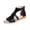 Black, variant on Women Embossed High Top Wedge Sandals Open Toe Back Zip Thick Sole Summer Beach Casual Shoes With Jute Wrap, Beige