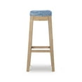 thumbnail image 4 of Linon Claridge 32" Backless Wood Bar Stool, Rustic Brown/Coastal, Includes 1 Stool, 4 of 5