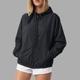 thumbnail image 2 of Towmus Lightweight Active Rain Jacket Hooded Plus Size Water Resistant Raincoat Windbreaker Casual Jacket, 2 of 7
