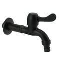 thumbnail image 3 of Robinet d'Eau en Acier Inoxydable 304 Calibre G1/2 Mural Style Long Robinet d'Eau Froide Noir pour Machine à Laver, 3 of 22