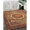 thumbnail image 3 of Ahgly Company Machine Washable Indoor Rectangle Abstract Tiger Orange Brown Area Rugs, 5' x 7', 3 of 7
