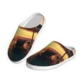 thumbnail image 2 of Wukai Hawaiian Sunset Beach Print Women's Indoor Bedroom Slipper Slip On Shoes, Unisex House Shoes with Anti-Skid Sole for Men, Gift for Women Men-35/36, 2 of 7