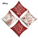 thumbnail image 3 of Yuarrent Paquete de 4 fundas de almohada navideñas Festival Fiesta Boda Año Nuevo Hotel Oficina Cama Coche Dormitorio Funda de cojín para Kits de decoración para fiestas, 3 of 6