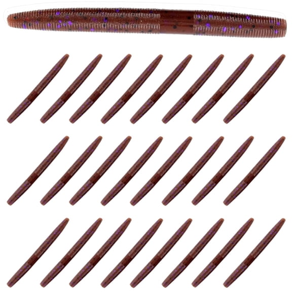 Reaction Tackle Wacky Worms / Soft Plastic Worm Stick Baits Cinamon Purple Flake