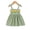 Green, variant on 12 Months Baby Girls Dress 18 Months Girls Sleeveless Dress Flower Solid Color Toddler Girls Off-the-shoulder Summer Suspender Dress Apricot