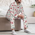 thumbnail image 7 of Lsque Vintage Christmas Reindeer Pattern Long Sleeve Pajama Set for Men - Soft 2-Piece Sleepwear and Loungewear Set with Pockets, Comfy Nightwear-Small, 7 of 7