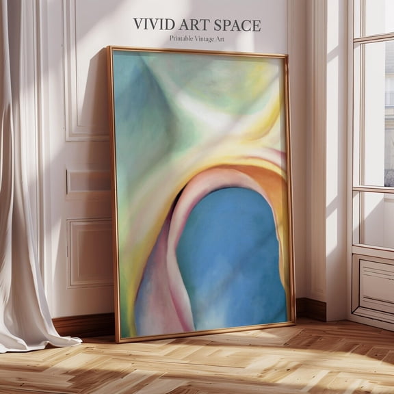 Georgia O'Keeffe Painting Print, Over Blue, Giclee Print, Fine Art Print, Wall Art, Abstract Art Poster UNFRAMED PAPER POSTER, Home Decor, Vintage Gift, Living Room Dercor