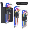 thumbnail image 1 of Juego de llaves Allen Kimapeso Torx SAE Metric con mango en T, 27 piezas, 1 of 6