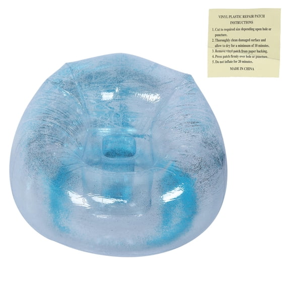 YAHHU Transparent Inflatable Sofa Chair – Foldable, Sequin‑Decorated, PVC, Ergonomic Comfort for Outdoor & Indoor Use