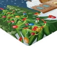 thumbnail image 2 of Ambesonne Christmas Fitted Sheet, Santa with Rudolf, Twin XL Size, Multicolor, 2 of 3