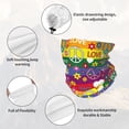 thumbnail image 3 of Neck Gaiter Face Cover Scarf, Rainbow peace sign cute Soft Face Sun Mask Cover Scarf Headband Cooling Sweat Absorbing Bandanas Hiking Cycling Running, 3 of 7