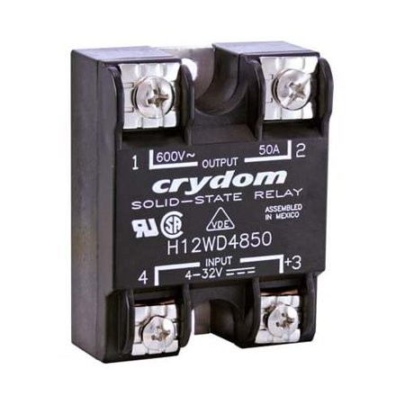 Crydom H12WD4825PG, SSR Relay; Panel Mount; IP00; 660VAC/25A; DC In; Zero Cross; IOP; LED