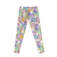 thumbnail image 7 of COEQINE Easter Bunny Eggs Flower Girls Yoga Leggings Pants Full Length Athletic Trousers High Waist Tummy Control, for 8-9 Years Kids Girls, 7 of 7