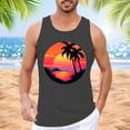 thumbnail image 2 of Men Vest Tee Mens Summer Vacation Beach Hawaii Graphic 3D Printed Sleeveless Vest Top Summer Workout Seaside Tank Top For Man, 2 of 4