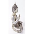 thumbnail image 3 of Feng Shui 11" Silver Buddha Fear Not Mudra & Welcome Mudra Home Decor Statues, 3 of 4