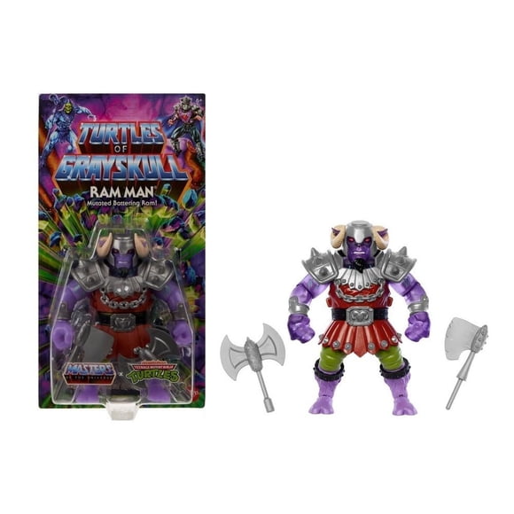 Figura de Acción Masters of the Universe Turtles of Grayskull Ram-Man Mutante de 5.5 Pulgadas