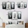 thumbnail image 4 of Designart "Grey Tree Eternal Forms II" Landscape Trees Framed Wall Art Set Of 3 - Grey Trees Frame Canvas Set For Living Room Decor, 4 of 7