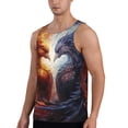 thumbnail image 2 of Cauagu Red And White Fire Bird Print Men's Sleeveless Muscle Shirts,Tank Tops Quick Dry Workout Tank Top Gym Muscle Tee Fitness Bodybuilding T Shirt for Men-4X-Large, 2 of 7