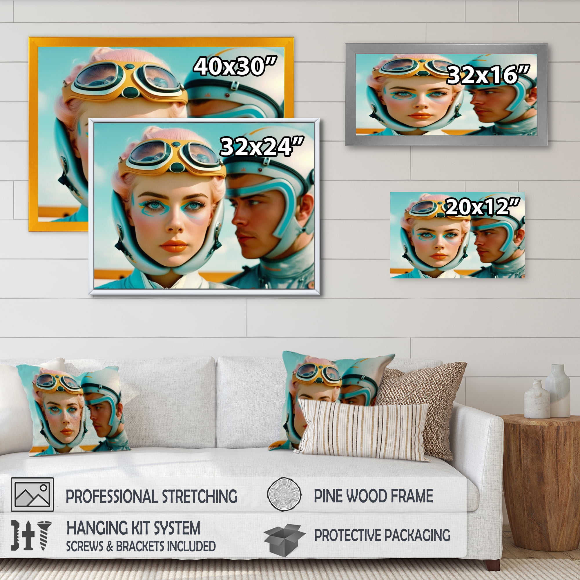 Designart Futuristic Fashion For Woman IV Canvas Wall Art