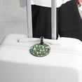 thumbnail image 6 of 2Pcs Leather Round Merry Chrismas Cruise Luggage Tag with Privacy Cover and Name ID Tag - Suitable for Travel Handbags Backpacks School Bags Luggage Tags, 6 of 7