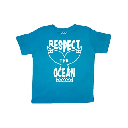 

Inktastic Respect The Ocean with Whale Tail Gift Toddler Boy or Toddler Girl T-Shirt